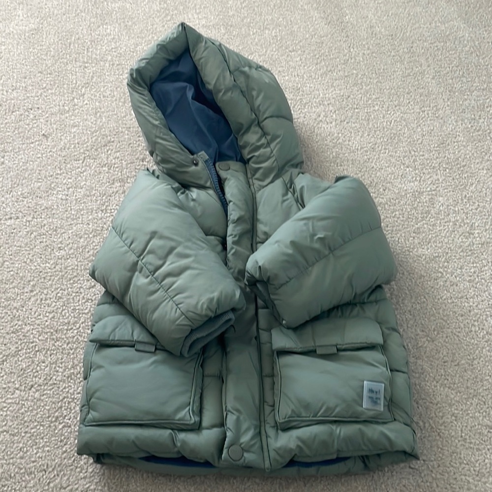 Zara boys puffer coat 12-18 months